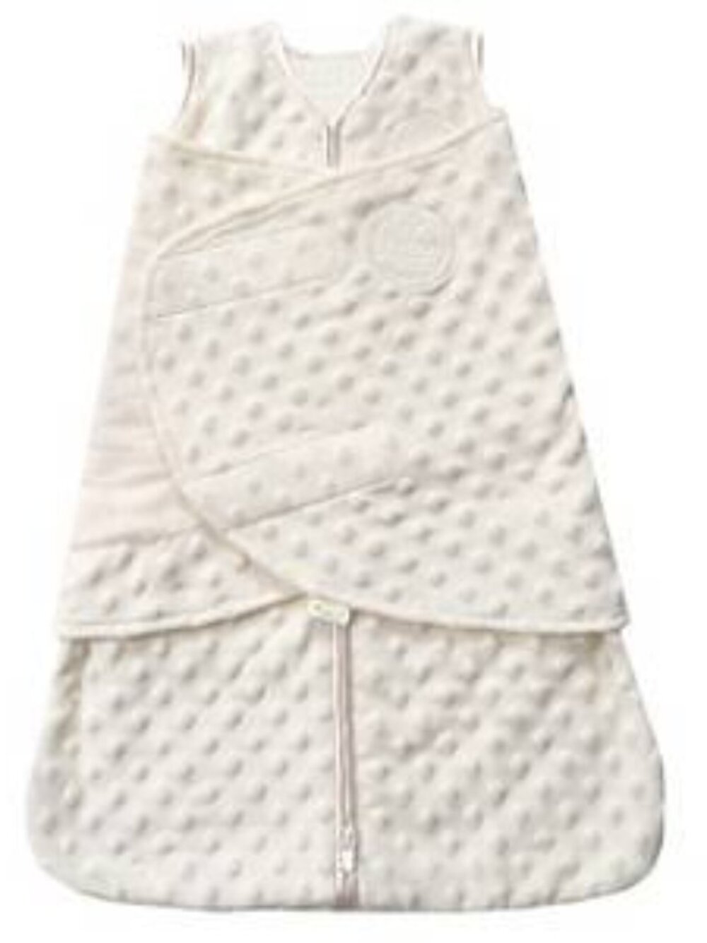 HALO Baby Plush Dots Velboa Sleepsack Sleeveless Swaddle Wrap Size Small (3-6M)